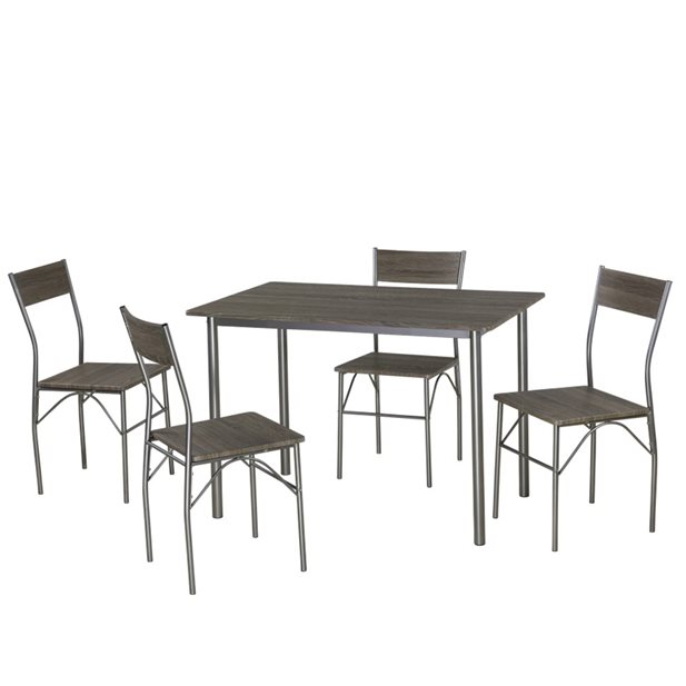 Σετ Τραπεζαρίας Mark με 4 Καρέκλες 110 x 70 x 75
