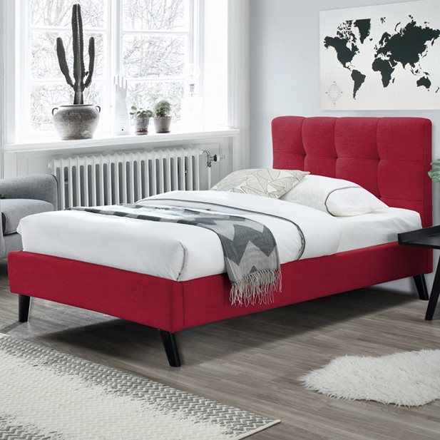 Κρεβάτι Μονό Plus Bella Project Κόκκινο 129 x 217 x 103