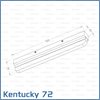 Απλίκα LED Kentucky 72 16W IP44 72 x 7,5 Inox