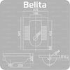 Belita Squat Pan Toilet 54,5 x 42,5 x 20