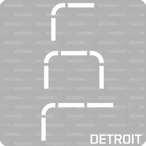 Detroit Βραχίονας κουρτίνας μπάνιου γωνιακός ή σε σχήμα Π