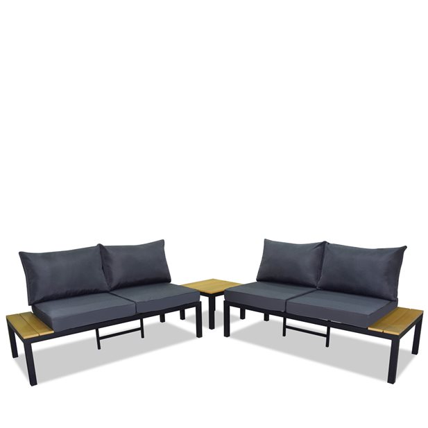 Pedro Grey Outdoor Corner Sofa with Table