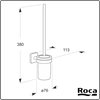 Victoria Glass Toilet Brush Holder Roca A816667001 Can be mounted without screws