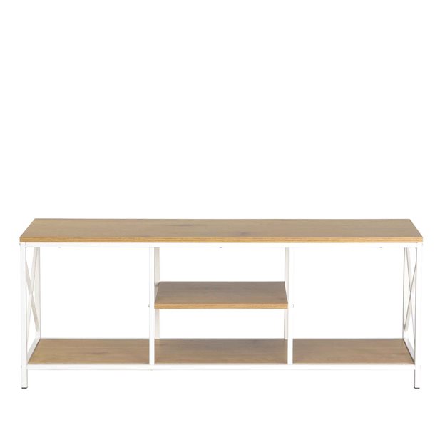 Τραπέζι Σαλονιού/TV Stand Trinity Natural Oak+White 120 x 40 x 46