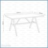 Sophie Natural Oak Dining Table 160 x 90 x 76