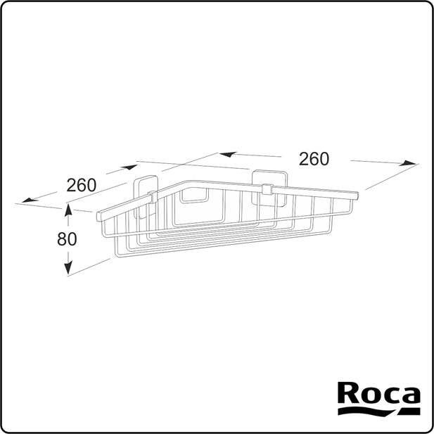 Victoria Γωνιακή Σπογγοθήκη ROCA A816686001 Τοποθετείται και χωρίς βίδες