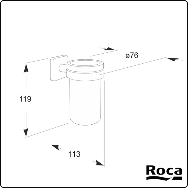 Victoria Toothbrush Holder Roca A816681001 Can be mounted without screws