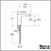 L20 Smooth Body Medium-Neck Basin Mixer Roca A5A3B09C00
