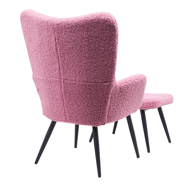 Comfy Pourple Armchair with Footrest