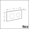 Roca PL10 Dual Πλακέτα Διπλής Λειτουργίας Duplo WC Μαύρο Ματ A890089206 250 x 160 x 10