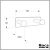 Victoria Αγγιστρο Διπλό Roca A816651001 Τοποθετείται και χωρίς βίδες