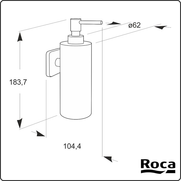 Victoria Dispenser Roca A816677001 Τοποθετείται και χωρίς βίδες