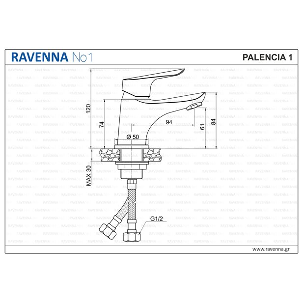 Palencia 1 Single-Lever Washbasin Mixer