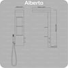 Alberto Shower Column 97 X 24