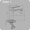Eden 1 Single-Lever Washbasin Mixer