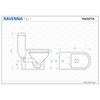 Toilet Set Nagoya Monoblock with p-trap 71 x 38 x 40,5