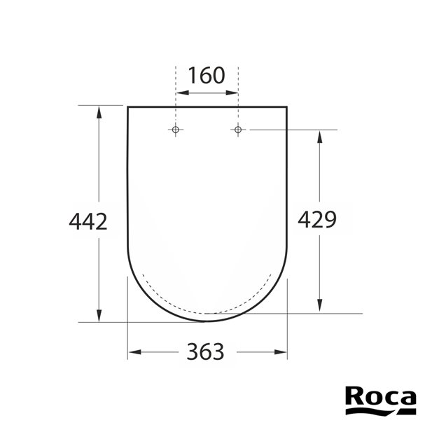 Toilet Seat Roca Debba Soft Close A8019D2004 44 x 35