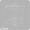 Σιφώνι δαπέδου Γωνιακό Ανοξείδωτο Kackar Shine 17,5x17,5 Περιστρεφόμενο με σχάρα & πλαίσιο Ιnox SS30
