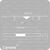 Κανάλι - Σιφώνι Δαπέδου Ανοξείδωτο Carmine Piticare Shine 50cm Mε σχάρα Ιnox SS304