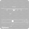Κανάλι - Σιφώνι Δαπέδου Optima Project Black Duz 40 cm Mε σχάρα Ιnox SS304 και μόνωση