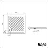 Roca Roma Square Vitreous China Shower Tray 90x90x5,5 A374123000