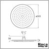 Raindream Extraslim Shower Head For Ceiling Or Wall Installation Roca A5B2550C00
