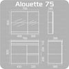 Bathroom Furniture  Alouette  75 Pine Grey 75 x 39,5