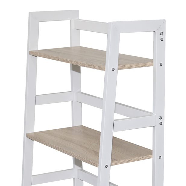 Norya Tall Sonoma Oak-White Shelves Unit