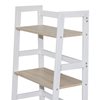 Norya Tall Sonoma Oak-White Shelves Unit