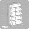 Mobi Sonoma Oak-White Shelves Unit