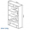 Jana Long Wenge Shelves Unit