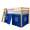 Charlie Natural Loft Bed with Blue Tent 198 x 129 x 110