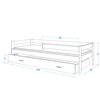 Ami Blue Children's Bed with Drawer 199 x 85 x 51