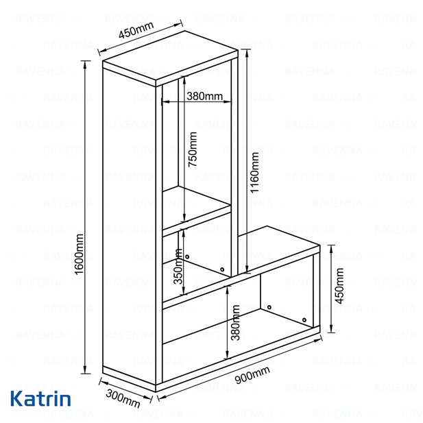 Katrin Wenge Shelves Unit