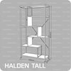 Halden Tall Sonoma Oak-White Shelves Unit