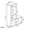 Katrin Sonoma Oak Shelves Unit