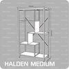Ραφιέρα Halden Medium Sonoma Oak + Λευκό 75 x 35 x 132