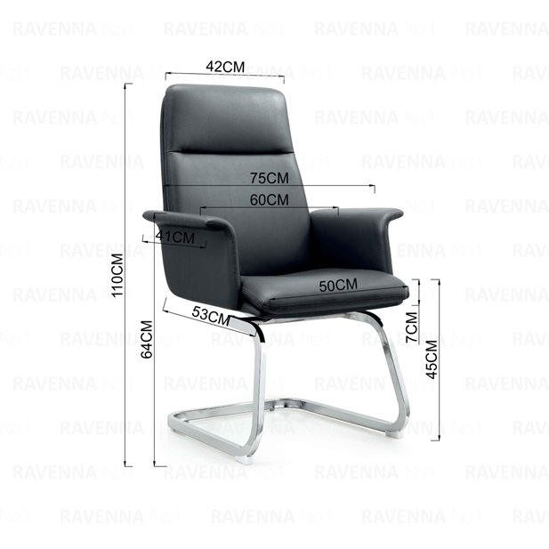 Zeta Black Visitor Chair