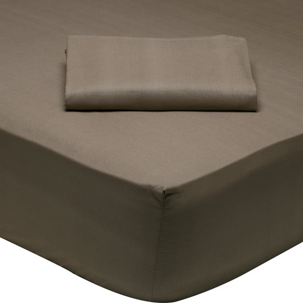 Das Home 1004 Bed Sheet Fitted Single Sized Brown 100 x 200+35