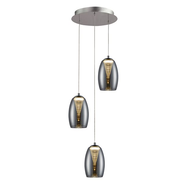 Grivola 3 Vertical LED Φωτιστικό Οροφής Smoke