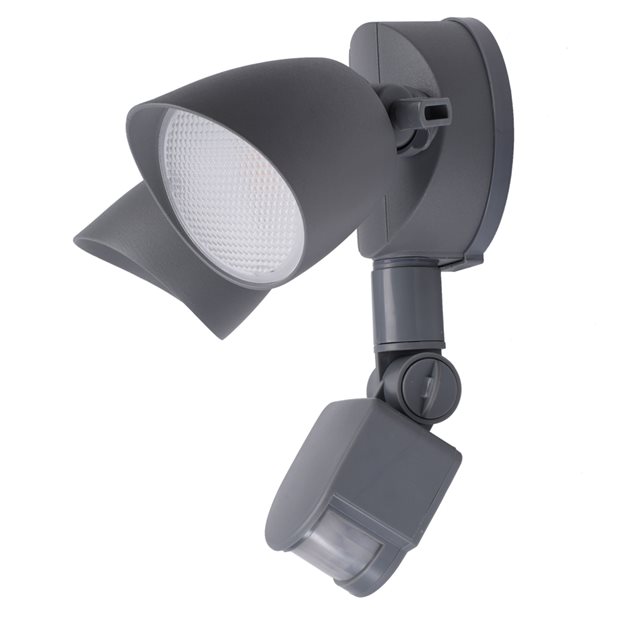 Ashley Double LED Grey Outdoor Wall Light with Sensor IP44
