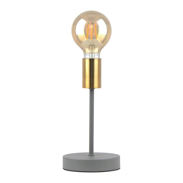 Josephine Tall Grey And Bronze Table Lamp