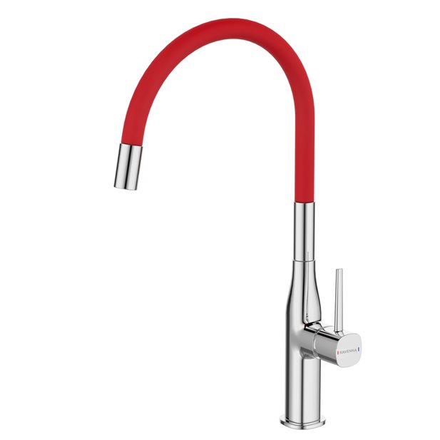 Essance Red Kitchen Mixer With Silicone Flexible Spout