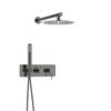 Delmar 12 Gun Metal Wall Set Concealed Shower Mix With 2 Functions