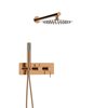 Delmar 12 Rose Gold Wall Set Concealed Shower Mix With 2 Functions