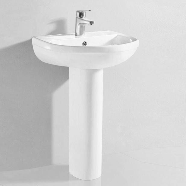 Pascal Washbasin with Full Pedestral 55.5 x 44.3 x 84.5