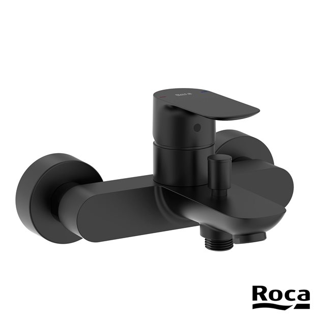 Cala Black Wall Mounted Shower / Bath Mixer Roca A5A026ENB0