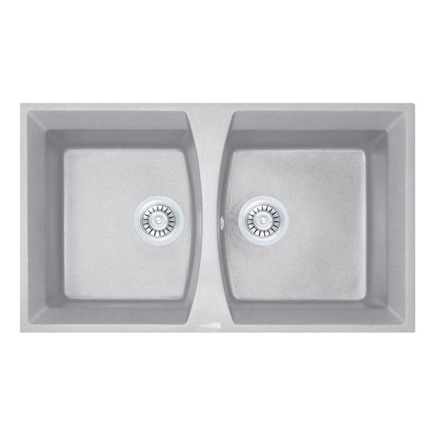 Sink Granite Master 86 Spot Grey 86 x 50 x 18