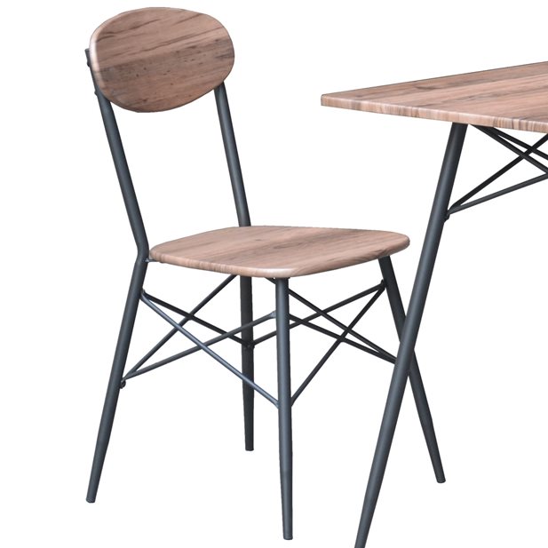 Τραπέζι Oliver Wood Με 2 Καρέκλες Oliver 70 x 70 x 75