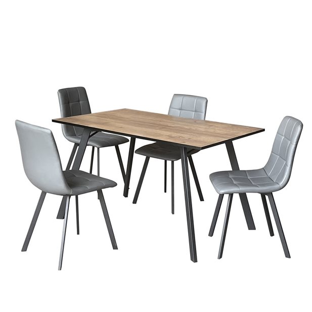 Marina 120 Dining Table with 4 Chairs 120 x 70 x 75